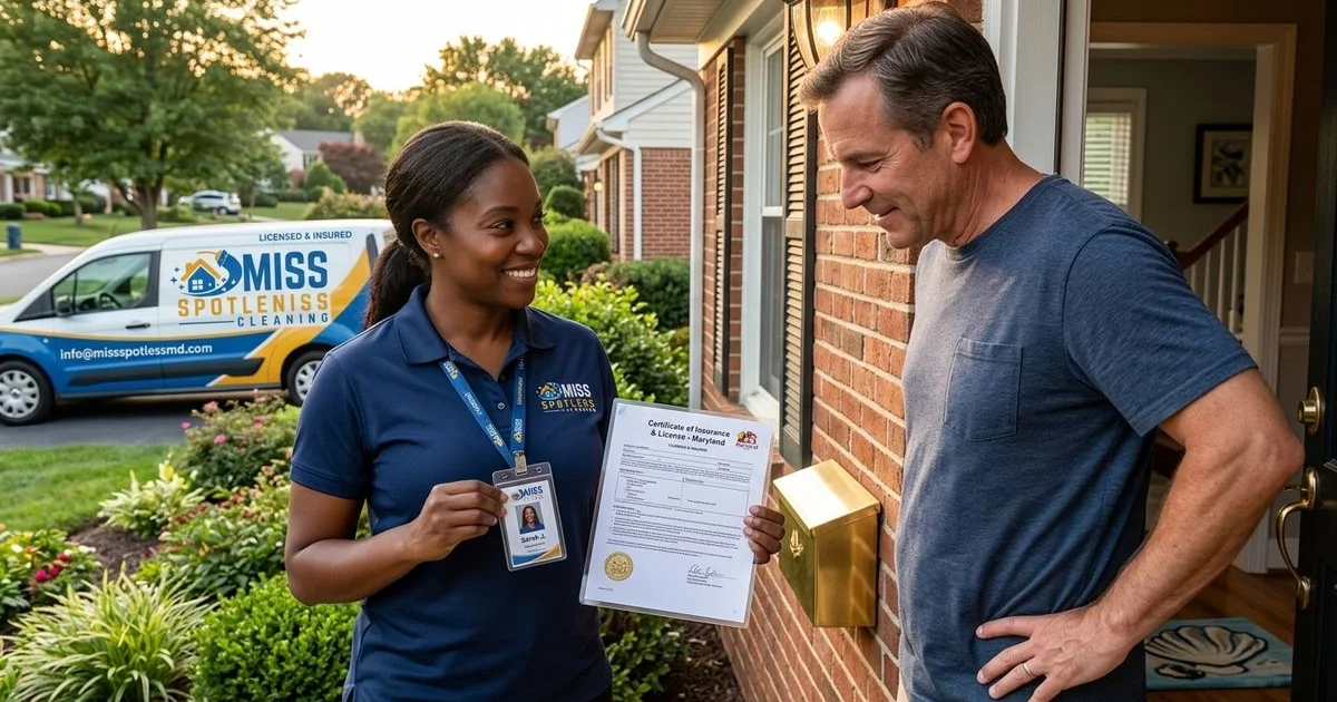 Why Hiring an Insured, Background-Checked Cleaner Matters in Maryland