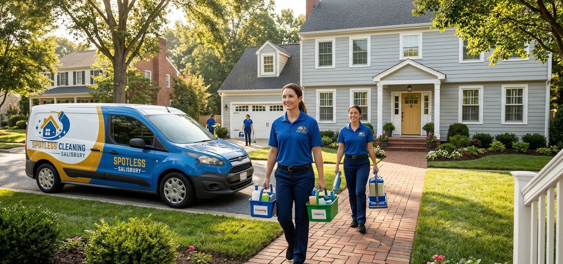 Professional cleaning team